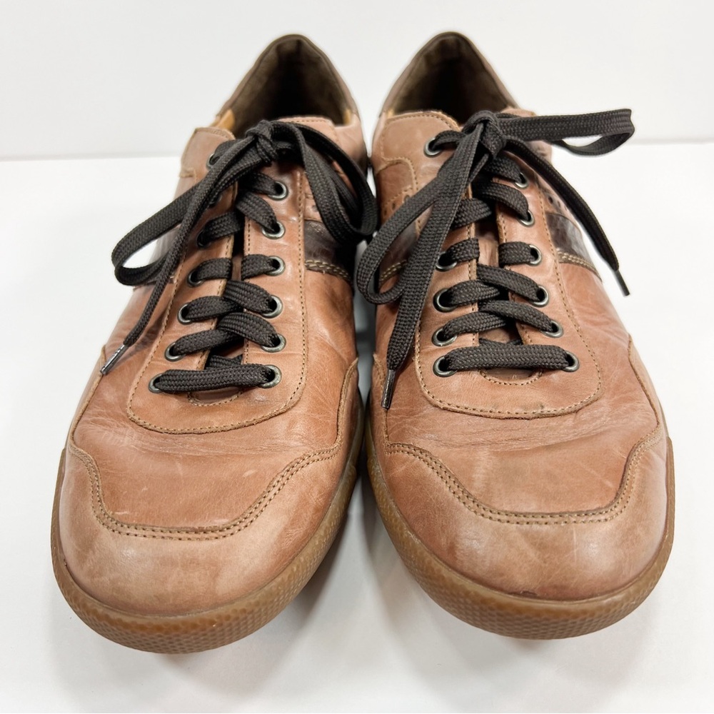 Mephisto Mens Air Relax Sneakers Urban Chestnut Brown Tan Leather Lace Up size 9 - Picture 7 of 15